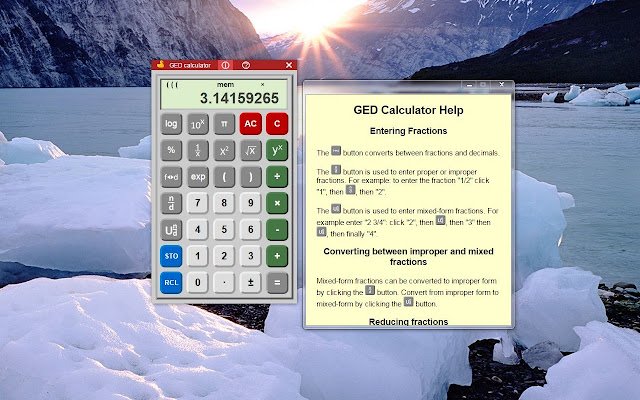Kalkulator GED dari toko web Chrome untuk dijalankan dengan OffiDocs Chromium online
