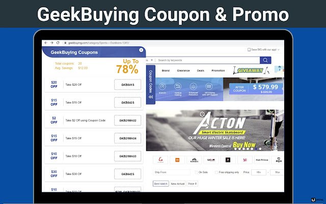 GeekBuying Coupon Promo Codes from Chrome web store to be run with OffiDocs Chromium online GeekBuying Coupon Promo Codes from Chrome web store to be run with OffiDocs Chromium online