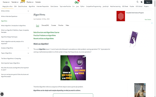 Geeks for Geeks Pop Up Blocker  from Chrome web store to be run with OffiDocs Chromium online
