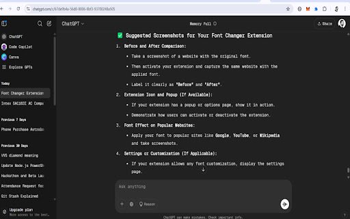 Geist Font Changer Extension  from Chrome web store to be run with OffiDocs Chromium online