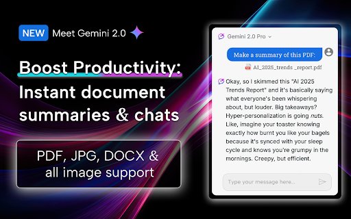 Gemini AI Assistant  from Chrome web store to be run with OffiDocs Chromium online
