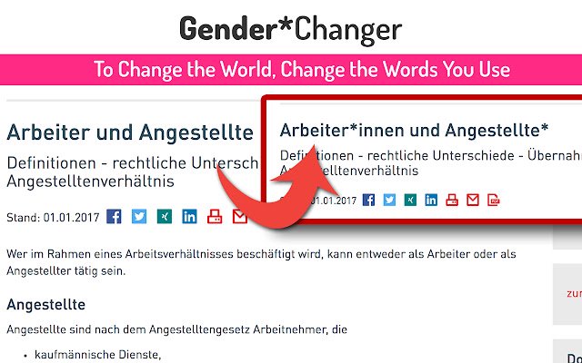 Gender Changer dal negozio web di Chrome da eseguire con OffiDocs Chromium online