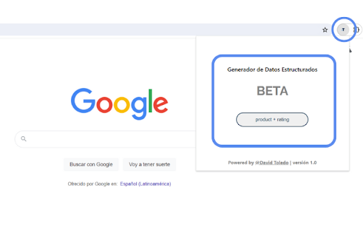 Generador de Datos Estructurados  from Chrome web store to be run with OffiDocs Chromium online