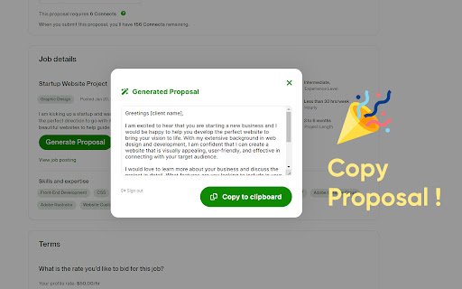 Generate Proposal  from Chrome web store to be run with OffiDocs Chromium online