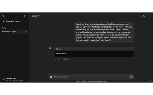 Generative Prompts  from Chrome web store to be run with OffiDocs Chromium online