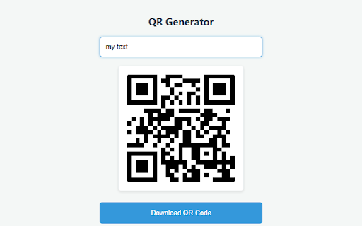 Generator QR code  from Chrome web store to be run with OffiDocs Chromium online