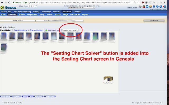 Genesis: Seating Chart Tools aus dem Chrome-Webshop zur Ausführung mit OffiDocs Chromium online