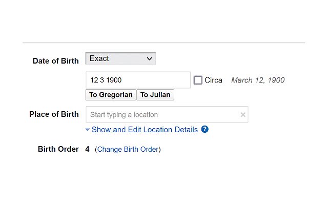 Geni Julian Calendar  from Chrome web store to be run with OffiDocs Chromium online