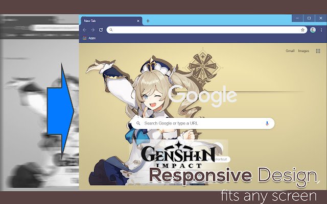 Genshin Impact: Barbara Theme  from Chrome web store to be run with OffiDocs Chromium online