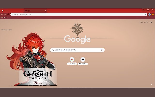 Genshin Impact: موضوع Diluc من متجر Chrome الإلكتروني ليتم تشغيله مع OffiDocs Chromium عبر الإنترنت