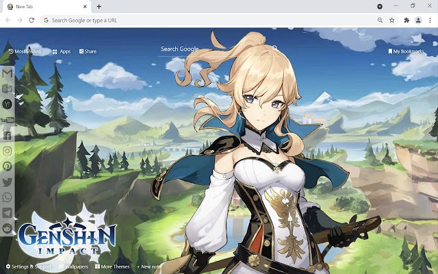 Genshin Impact Wallpaper Bagong Tab mula sa Chrome web store na tatakbo sa OffiDocs Chromium online
