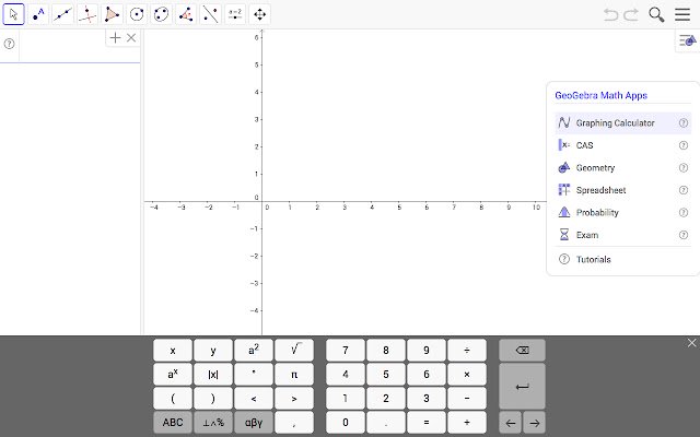 ক্রোম ওয়েব স্টোর থেকে GeoGebra ক্লাসিক অনলাইনে OffiDocs Chromium এর সাথে চালানো হবে