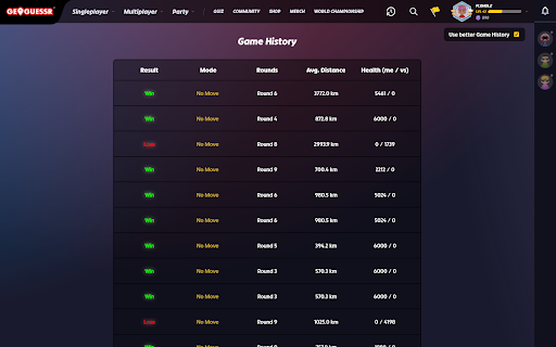 GeoGuessr History  from Chrome web store to be run with OffiDocs Chromium online