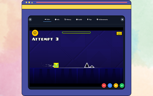 Geometry Dash Unblocked Game  from Chrome web store to be run with OffiDocs Chromium online