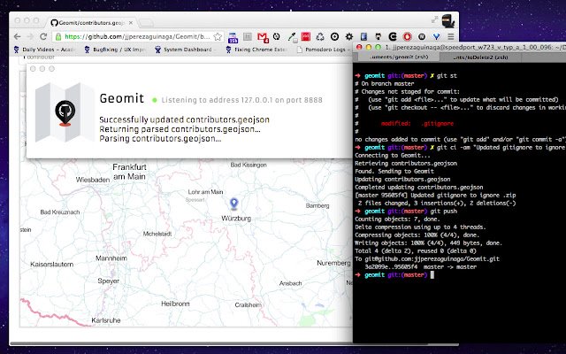 Chrome ウェブストアからの Geomit を OffiDocs Chromium オンラインで実行する