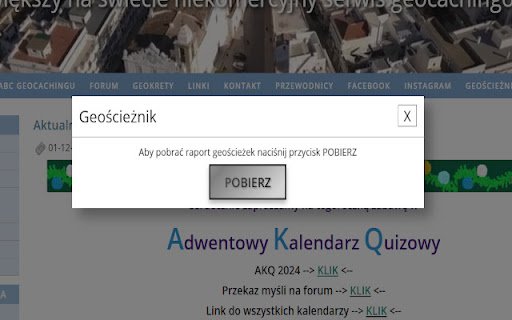 Geoscieżnik  from Chrome web store to be run with OffiDocs Chromium online