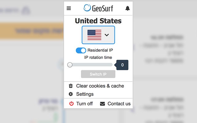 Geosurf Pro mula sa Chrome web store na tatakbo sa OffiDocs Chromium online