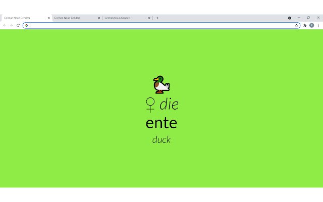 German Noun Genders mula sa Chrome web store na tatakbo sa OffiDocs Chromium online