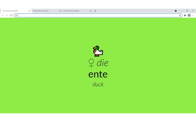 German Noun Genders  from Chrome web store to be run with OffiDocs Chromium online