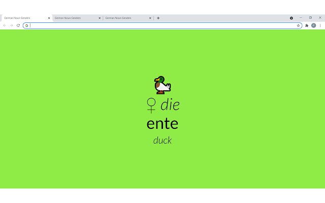 German Noun Gender dal Chrome web store da eseguire con OffiDocs Chromium online