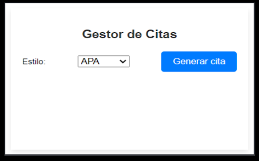 Gestor de Citas  from Chrome web store to be run with OffiDocs Chromium online