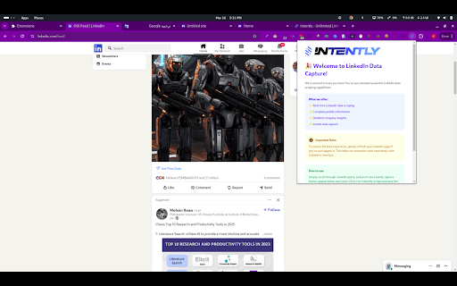 GetIntently QuickPost  from Chrome web store to be run with OffiDocs Chromium online