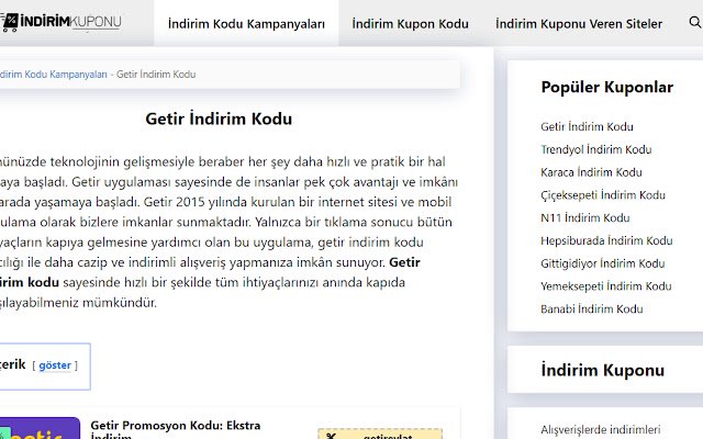 getir indirim kuponu  from Chrome web store to be run with OffiDocs Chromium online