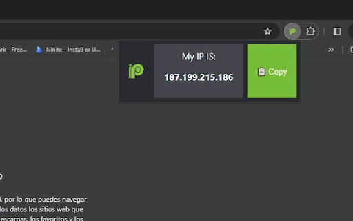 Get My IP  from Chrome web store to be run with OffiDocs Chromium online