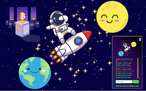 Get Real Time Crypto Prices  from Chrome web store to be run with OffiDocs Chromium online