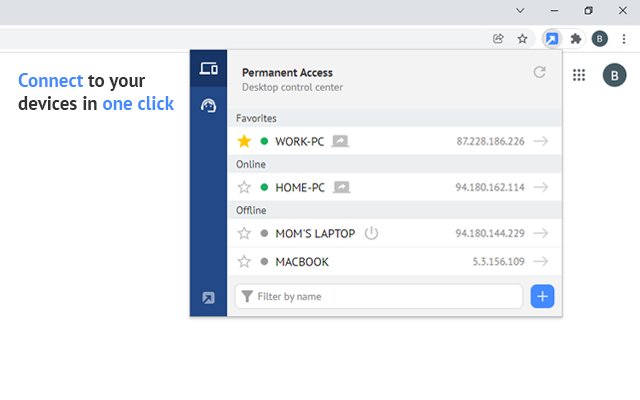 Getscreen.me Remote Desktop Access  from Chrome web store to be run with OffiDocs Chromium online