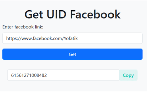 Get UID Facebook  from Chrome web store to be run with OffiDocs Chromium online