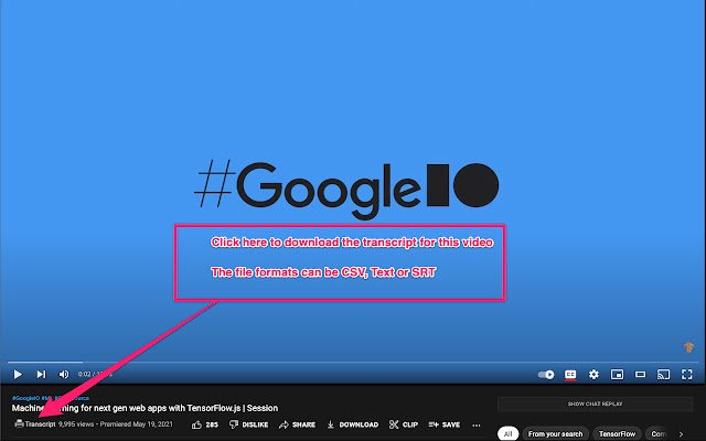 קבל את התמלול של YouTube מאת CakeAI בחינם מחנות האינטרנט של Chrome להפעלה עם OffiDocs Chromium באינטרנט