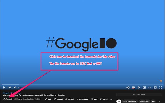 Get YouTube Transcript by CakeAI Free  from Chrome web store to be run with OffiDocs Chromium online