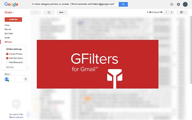 GFilters עבור Gmail™ מחנות האינטרנט של Chrome להפעלה עם OffiDocs Chromium באינטרנט