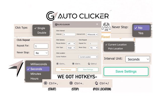 GG Auto Clicker 1.1 من متجر Chrome الإلكتروني ليتم تشغيله مع OffiDocs Chromium عبر الإنترنت