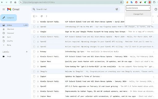 GG Mono  from Chrome web store to be run with OffiDocs Chromium online