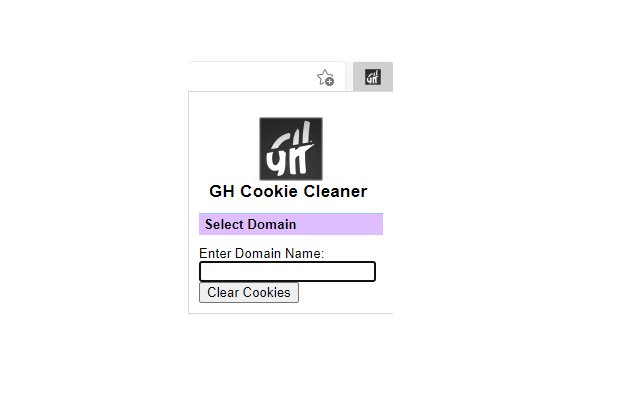 GH Cookie Clearer מחנות האינטרנט של Chrome להפעלה עם OffiDocs Chromium באינטרנט