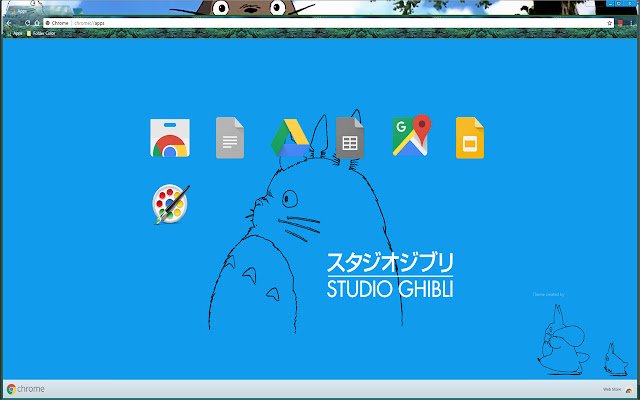 Tema Ghibli Totoro dari toko web Chrome untuk dijalankan dengan OffiDocs Chromium online