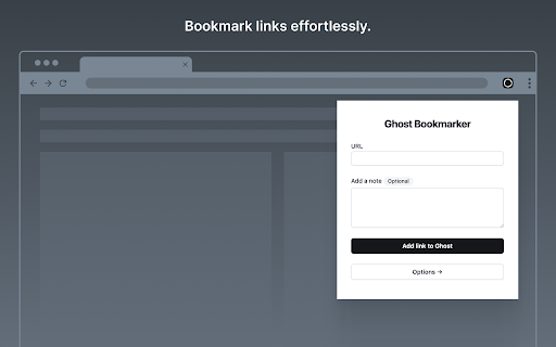 Ghost Bookmarker  from Chrome web store to be run with OffiDocs Chromium online