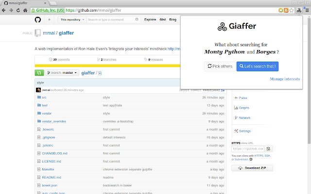 Giaffer из интернет-магазина Chrome будет работать с OffiDocs Chromium онлайн