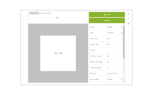 GIF Maker  from Chrome web store to be run with OffiDocs Chromium online