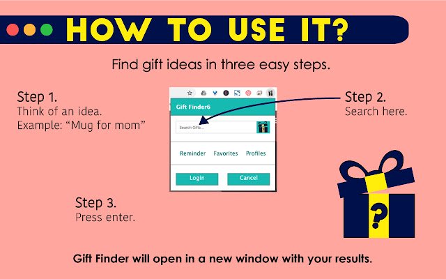 Gift Finder  from Chrome web store to be run with OffiDocs Chromium online