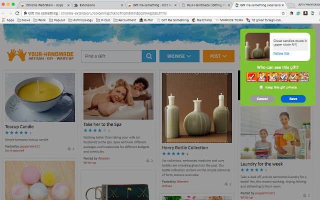 Gift me something helper  from Chrome web store to be run with OffiDocs Chromium online