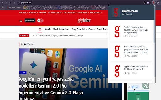 gigahaber  from Chrome web store to be run with OffiDocs Chromium online