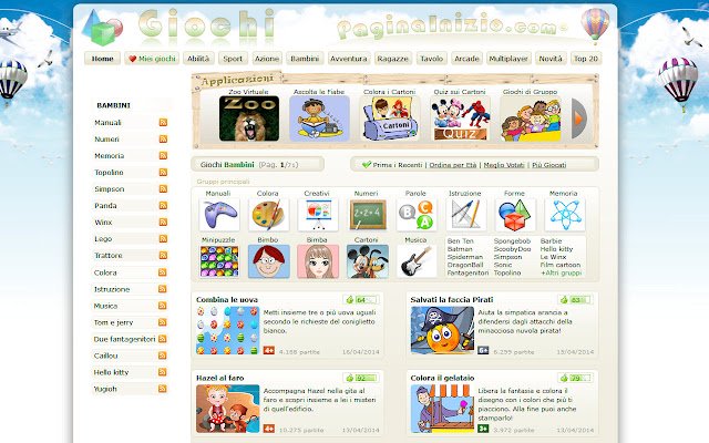 Giochi per bambini từ cửa hàng Chrome trực tuyến sẽ được chạy với OffiDocs Chromium trực tuyến