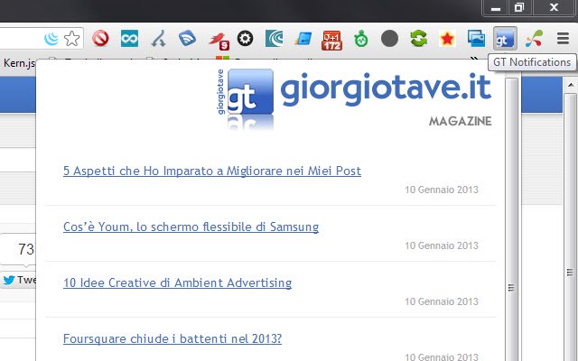 Giorgiotave.it Pemberitahuan dari toko web Chrome untuk dijalankan dengan OffiDocs Chromium online