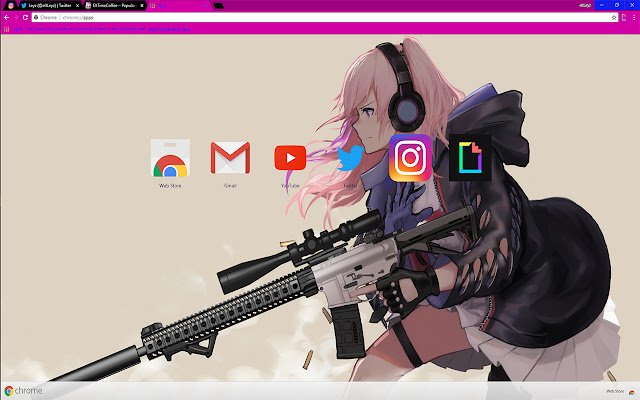 Girl Frontline | Anime character in Fortnite  from Chrome web store to be run with OffiDocs Chromium online