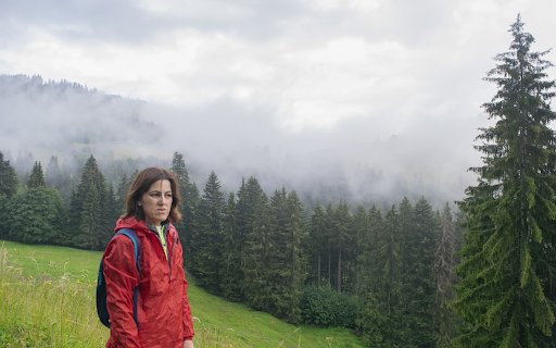 Girl in red on the hill  from Chrome web store to be run with OffiDocs Chromium online