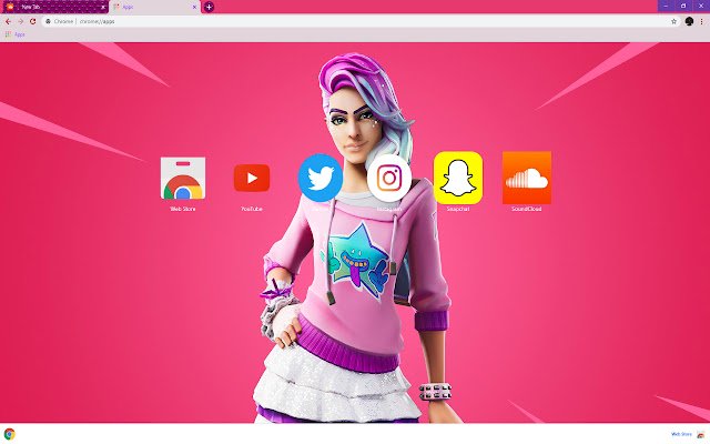 星を持つ少女 | Chrome ウェブストアからの新しい ART FORTNITE 2.0 は、OffiDocs Chromium オンラインで実行されます