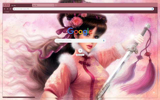 Girl with a sword  from Chrome web store to be run with OffiDocs Chromium online